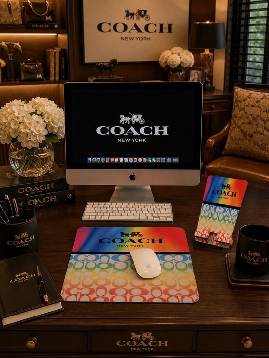 The Unbranded Brand Accessories - Coach Phone Stand & Mouse Pad Bundle